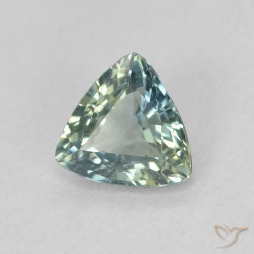 Saphir Sarcelle naturelle Trillion, 0.57 ct, VVS-VS