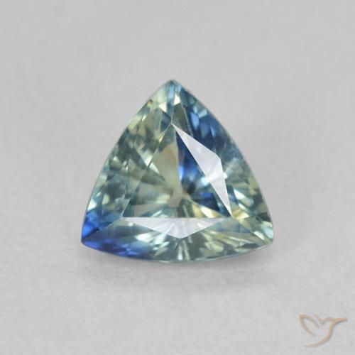 0.54ct Naturel Sarcelle Saphir, Trillion, VVS-VS