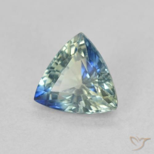 Saphir Sarcelle naturelle Trillion, 0.54 ct, VVS-VS