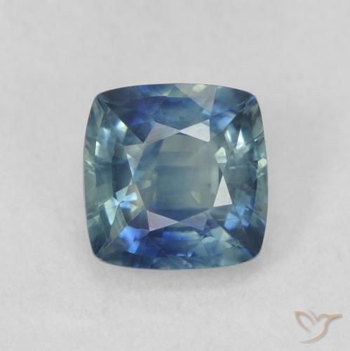0.80ct Naturel Sarcelle Saphir, Coussin, VVS-VS