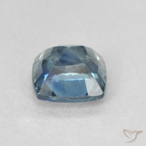 Saphir Sarcelle naturelle Coussin, 0.80 ct, VVS-VS