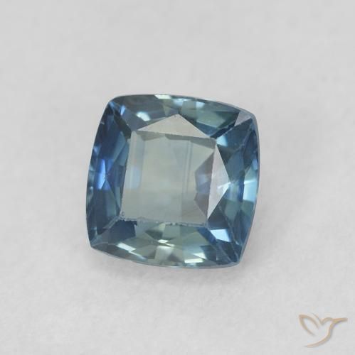 Saphir Sarcelle naturelle Coussin, 0.61 ct, VVS-VS