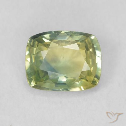 0.73ct Naturel Vert forêt léger Saphir, Coussin, VVS-VS