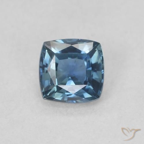 0.48ct Naturel Bleu foncé Saphir, Coussin, VVS-VS, Photo A