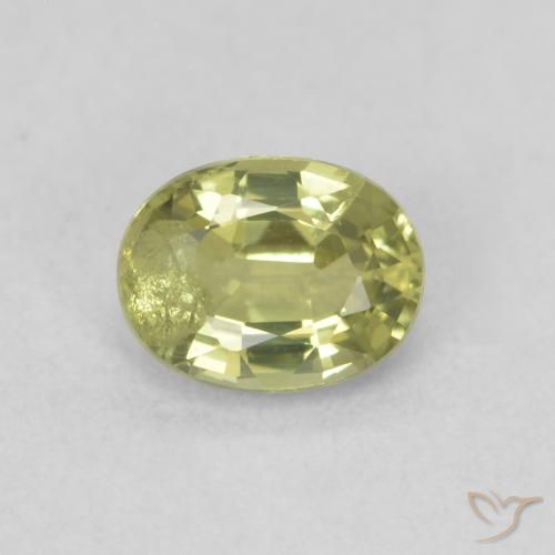 0.54ct Naturel Vert moyen Saphir, ovale, SI