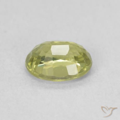 Saphir Vert moyen naturelle ovale, 0.54 ct, SI