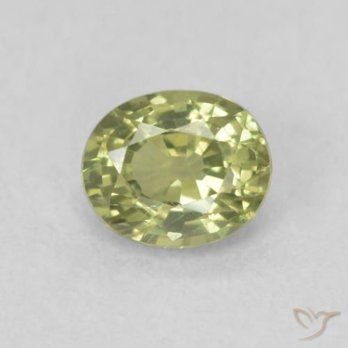 Saphir vert de 0,54 carats à vendre, ovale Saphir en vrac de Madagascar, Gemme naturelle, 5,1 x 4,2 mm, Photo A
