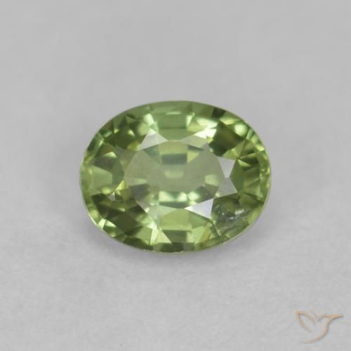 0.43ct Naturel Olive verte Saphir, ovale, VS