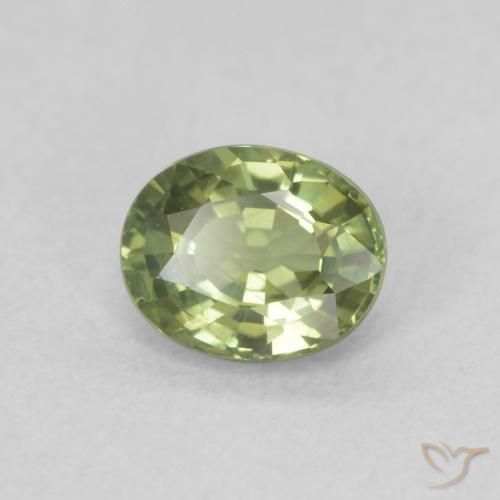 0.47ct Naturel Vert moyen Saphir, ovale, VS