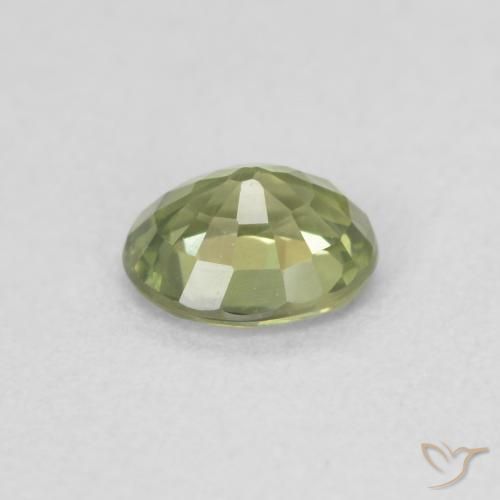Saphir Vert moyen naturelle ovale, 0.47 ct, VS