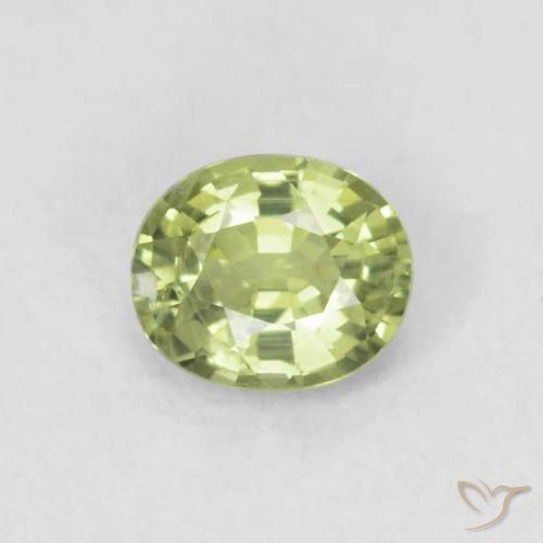 0.43ct Naturel Vert moyen Saphir, ovale, VS