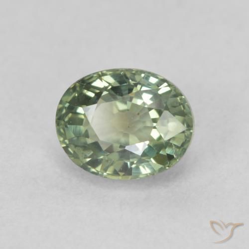 0.69ct Naturel Vert clair Saphir, ovale, VS