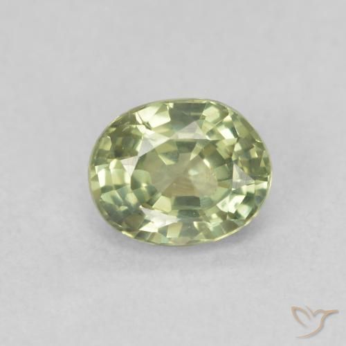 0.53ct Naturel Vert chaud Saphir, ovale, VS