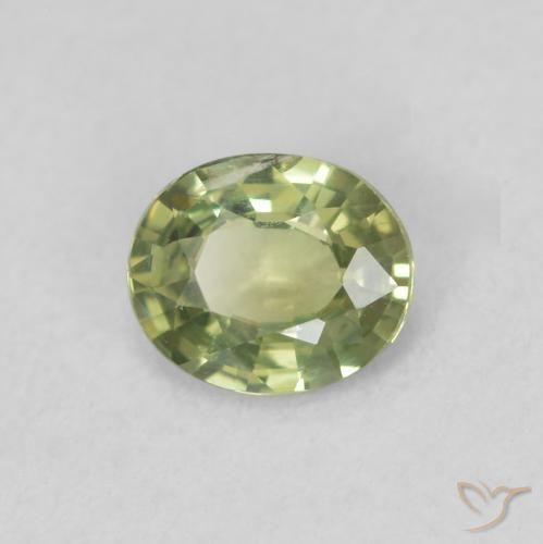 0.40ct Naturel Vert moyen Saphir, ovale, VS
