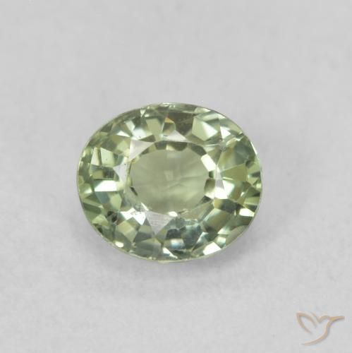 0.58ct Naturel Vert terreux Saphir, ovale, VVS