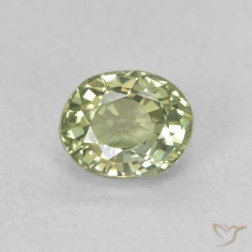 0.57ct Naturel Medium Dark-Green Saphir, ovale, VVS