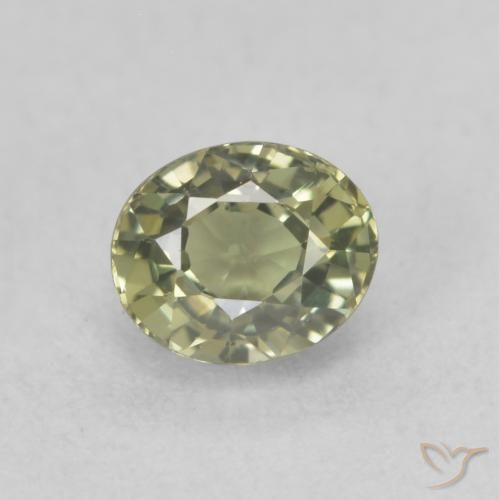 0.70ct Naturel Vert clair Saphir, ovale, VVS