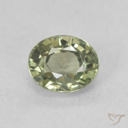 0.67ct Naturel Vert forêt chaud Saphir, ovale, VVS