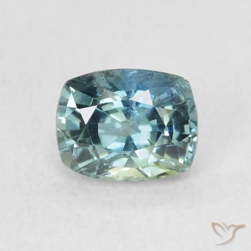 0.81ct Naturel Sarcelle Saphir, Coussin, VS