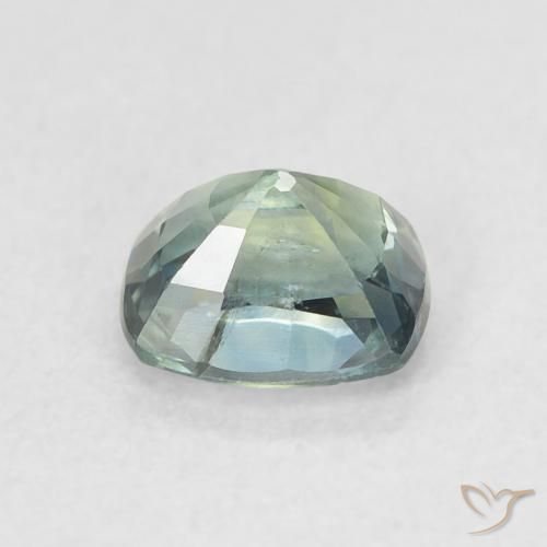 Saphir Sarcelle naturelle Coussin, 0.81 ct, VS