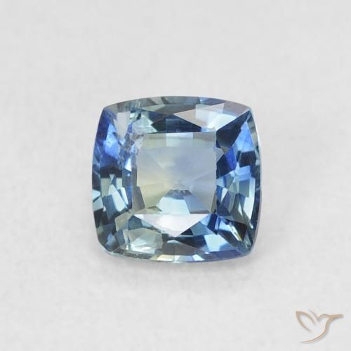 0.65ct Naturel Sarcelle Saphir, Coussin, VVS-VS, Photo A
