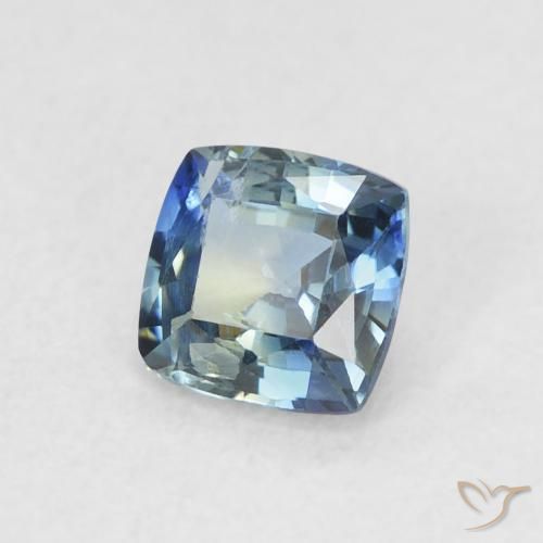 Saphir Sarcelle naturelle Coussin, 0.65 ct, VVS-VS