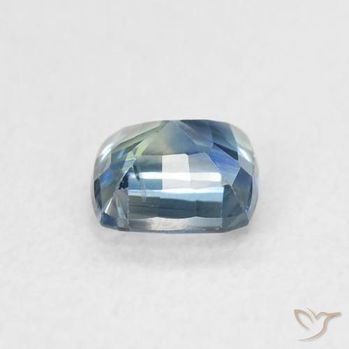Saphir Sarcelle naturelle Coussin, 0.65 ct, VVS-VS