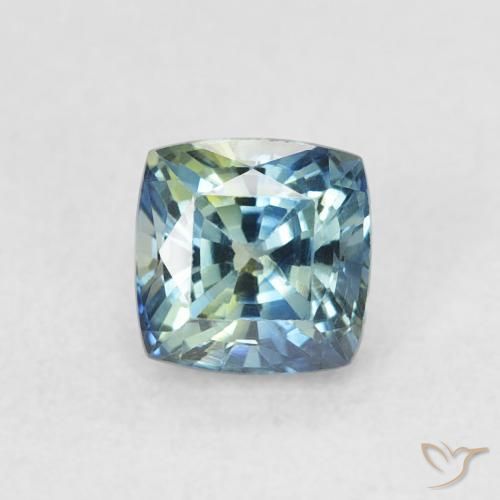 0.78ct Naturel Sarcelle Saphir, Coussin, VVS-VS