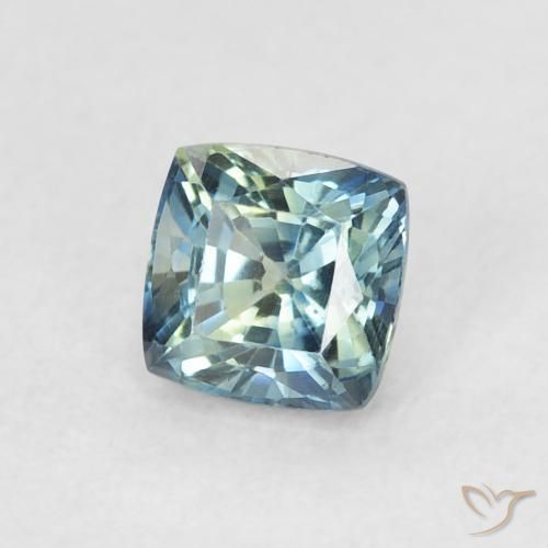 Saphir Sarcelle naturelle Coussin, 0.78 ct, VVS-VS
