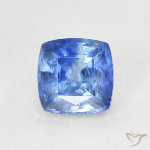 0.86ct Naturel Bleu marine léger Saphir, Coussin, VS-SI