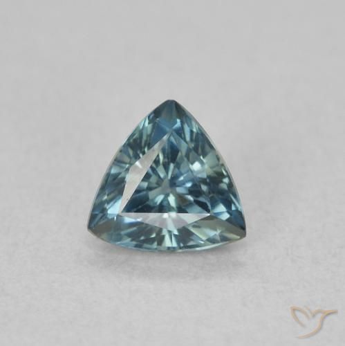0.54ct Naturel Sarcelle Saphir, Trillion, VVS