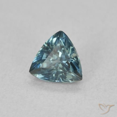 Saphir Sarcelle naturelle Trillion, 0.54 ct, VVS
