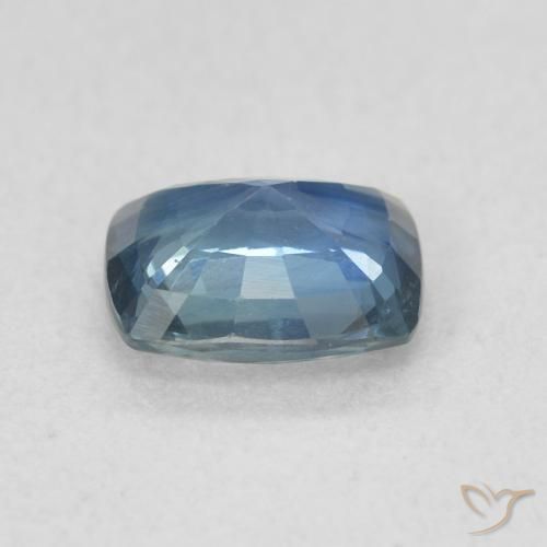 Saphir Sarcelle naturelle Coussin, 0.92 ct, VVS-VS