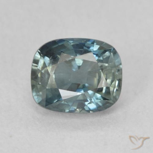 0.91ct Naturel Sarcelle Saphir, Coussin, VS
