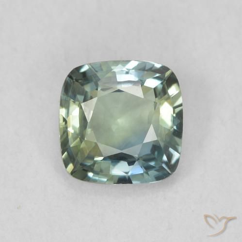 0.60ct Naturel Sarcelle Saphir, Coussin, VVS