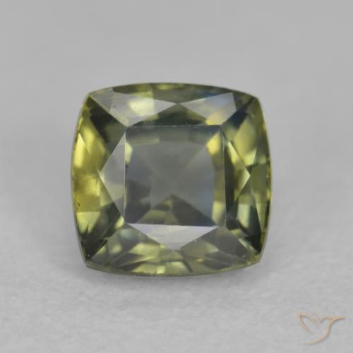 0.69ct Naturel Bleu verdâtre Saphir, Coussin, VVS-VS