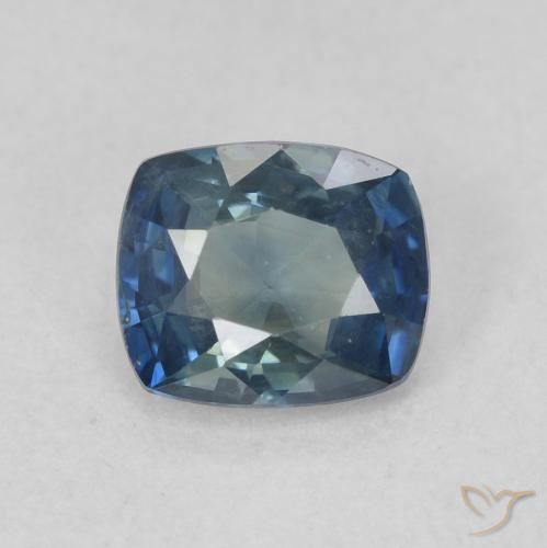 0.97ct Naturel Sarcelle Saphir, Coussin, VVS