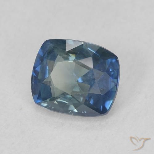 Saphir Sarcelle naturelle Coussin, 0.97 ct, VVS