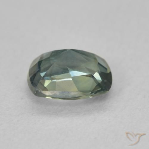 Saphir Sarcelle naturelle Coussin, 0.97 ct, VVS