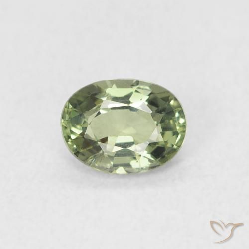 0.42ct Naturel Vert grisâtre Saphir, ovale, VVS