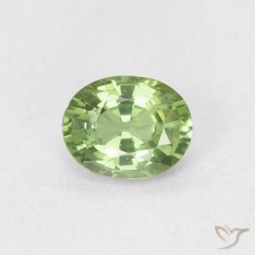 0.48ct Naturel Vert moyen Saphir, ovale, VVS