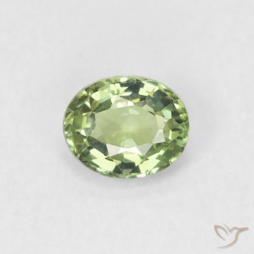 0.45ct Naturel Vert moyen Saphir, ovale, VVS