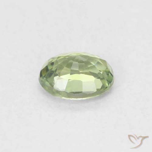 Saphir Vert moyen naturelle ovale, 0.45 ct, VVS