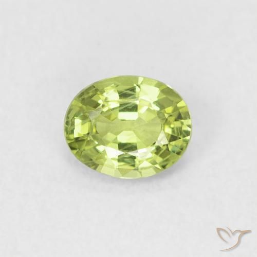 0.40ct Naturel Vert citron Saphir, ovale, VS