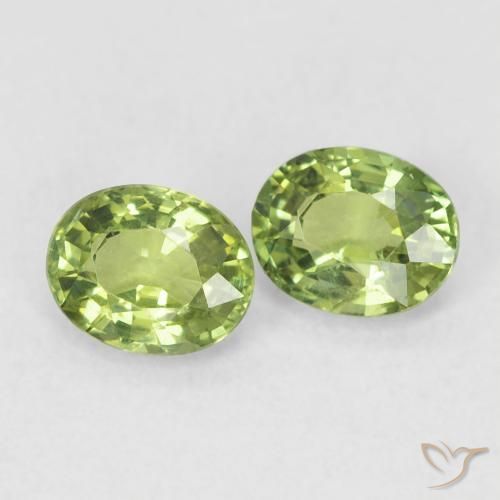 0.80ctw Naturel Vert forêt léger Saphir, ovale, VS