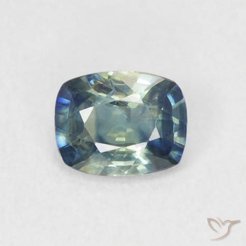 0.59ct Naturel Sarcelle Saphir, Coussin, VVS-VS