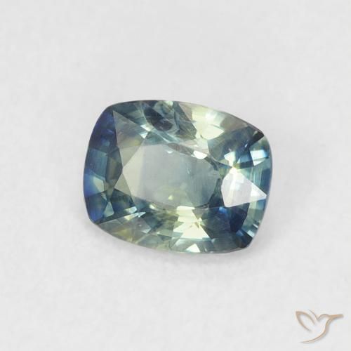 Saphir Sarcelle naturelle Coussin, 0.59 ct, VVS-VS