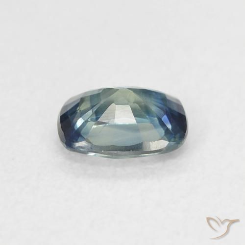 Saphir Sarcelle naturelle Coussin, 0.59 ct, VVS-VS