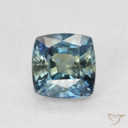 0.55ct Naturel Sarcelle Saphir, Coussin, VVS-VS