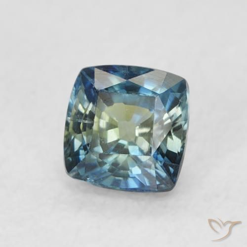 Saphir Sarcelle naturelle Coussin, 0.55 ct, VVS-VS